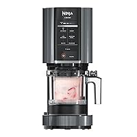 Ninja NC299AMZ CREAMi Ice Cream Maker, for Gelato, Mix-ins, Milkshakes, Sorbet, Smoothie Bowls & More, 7 One-Touch Programs, with (1) Pint Container & Lid, Compact Size, Perfect for Kids, Matte Black