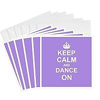 3dRose Keep Calm and Dance on - carry on dancing - gifts for dancers fun funny humor humorous - Greeting Cards, 6 x 6 inches, set of 6 (gc_157706_1)