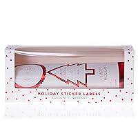 Graphique Red & White Gift Label Rolls | 120 Self-Adhesive Christmas Stickers | 6 Unique Designs with Red Foil Accents | to and from Names | for Holiday Wrapping Paper & Gift Bags