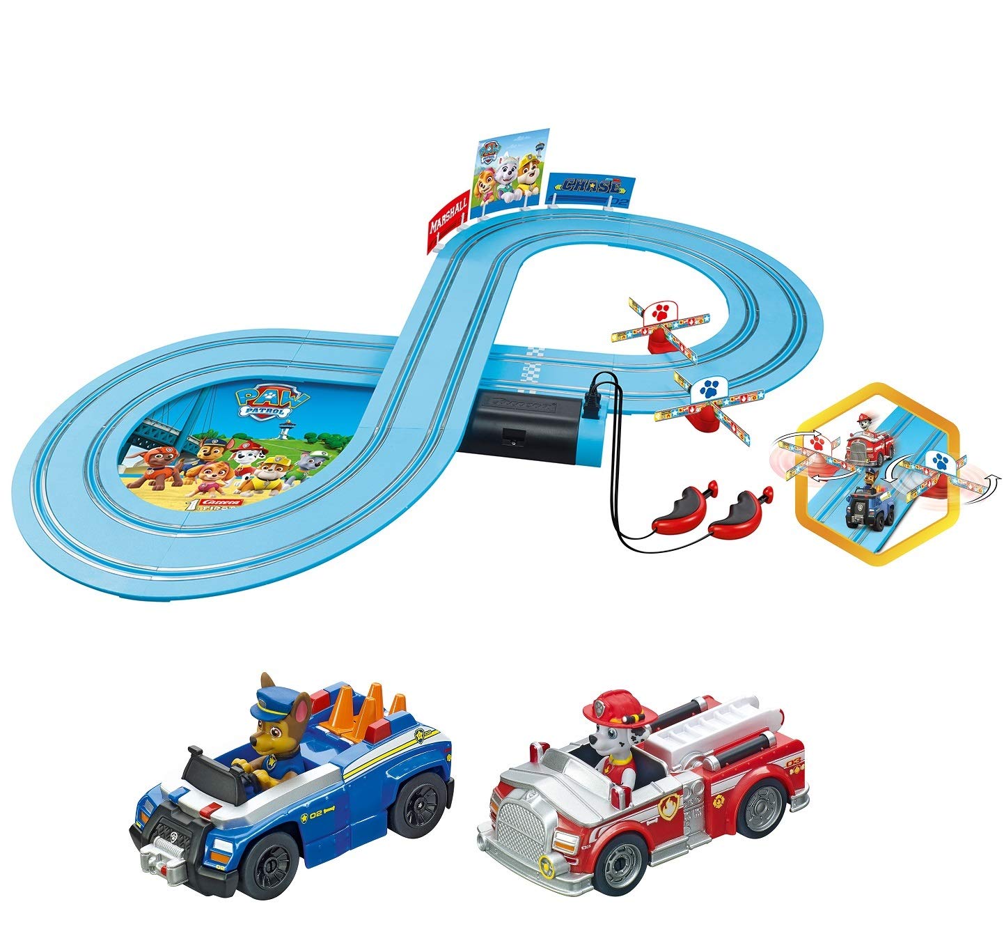 Mua Carrera First Paw Patrol - Slot Car Race Track - Includes 2 Cars: Chase  and Marshall - Battery-Powered Beginner Racing Set for Kids Ages 3 Years  and Up, Multi trên Amazon