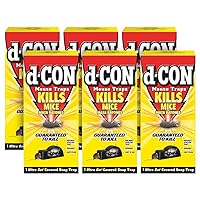 d-CON Reusable Ultra Set Covered Mouse Snap Trap, 6 Traps (6 Packs x 1 Trap) Packaging May Vary