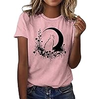 Long Sleeve Shirts for Women Plus Size Dressy Womens Valentine's Day Graphic Tees Short Sleeve Heart Printed S