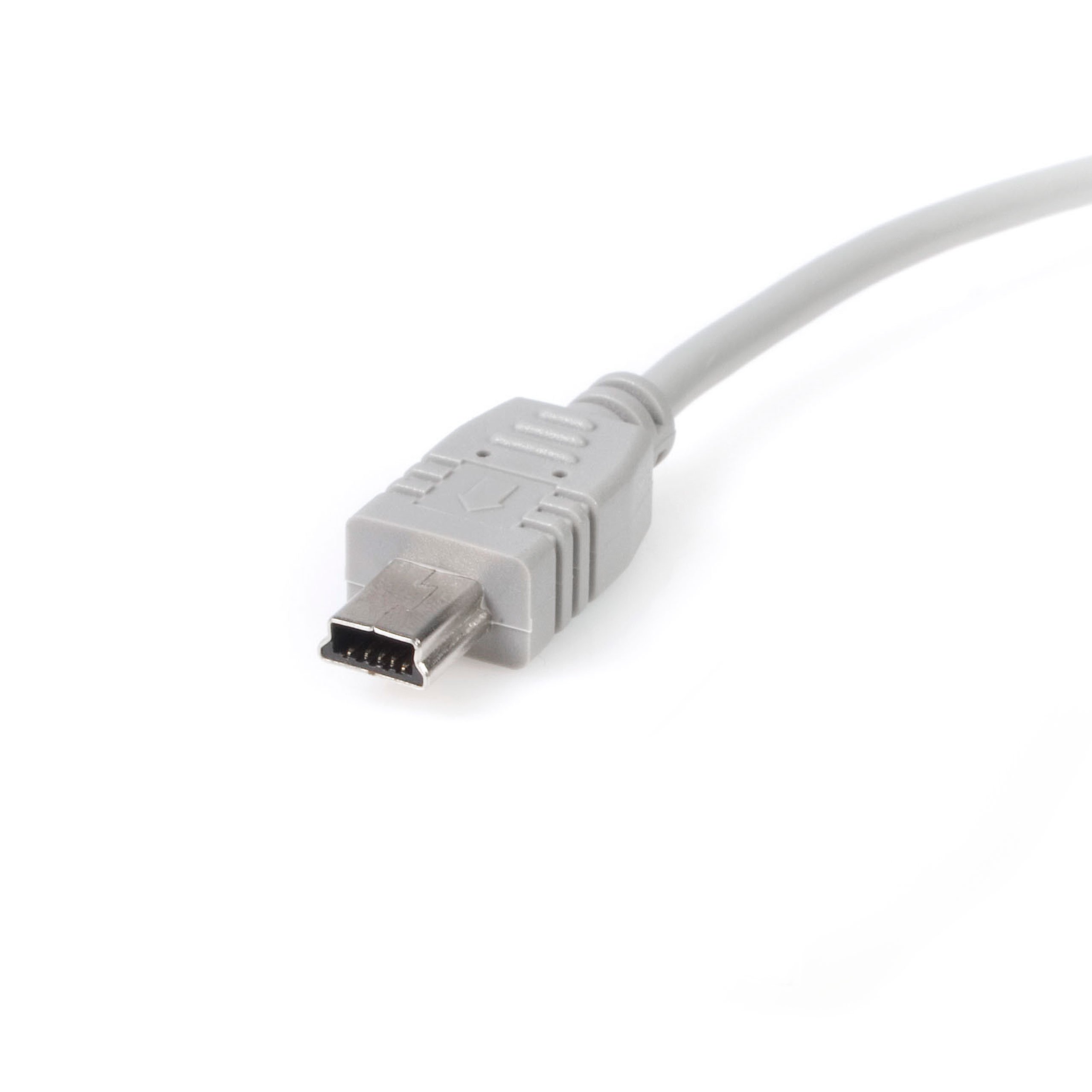 StarTech.com 3 ft. (0.9 m) USB to Mini USB Cable - USB 2.0 A to Mini B - Grey - Mini USB Cable (USB2HABM3)