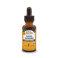 Herb Pharm Kids Certified-Organic Cough Crusader & Sinus Samurai Liquid Herbal Formulas, Wild Cherry & Nettle, 1 Fl Oz Each