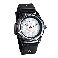 JewelryWe Men's Watch Retro Gear Design Analogue Quartz Wrist Watch Casual Watch with Leather Strap for Men Boys