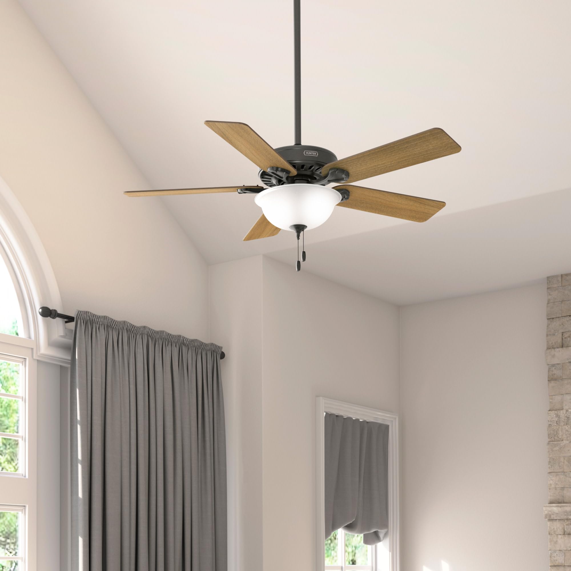 Hunter Fan Company, 52726, 52 inch Pro's Best Noble Bronze Ceiling Fan with LED Light Kit and Pull Chain
