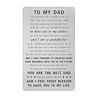 Fathers Day Card for Dad - Dad Birthday Gifts - To My Dad I Just Wanted To Take A Moment To Tell You How Much You Mean To Me