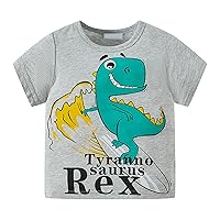 Small Shirt Summer Toddler Boys Short Sleeve Dinosaur Letter Prints T Shirt Tops Kids Shirts