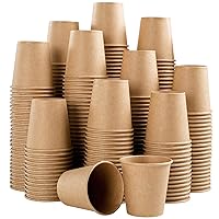 Lamosi 600 Pack 3 OZ Kraft Paper Cups, Disposable Bathroom Cups, Small Mouthwash Cups, Hot/Cold Beverage Cups for Home, Kitchen, Stores
