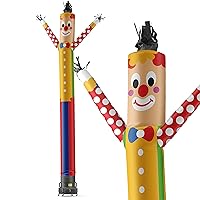 LookOurWay Air Dancers Wacky Waving Inflatable Tube Guy Set - 20 Feet Tall Inflatable Puppet Dancer Tube Man with Sky Dancer Blower - Character Circus Themed - Clown