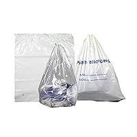 Dukal - DS500C Dawn Mist Drawstring Patient Belonging Bag, 1.5 mil Thick, 7