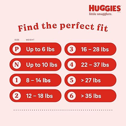 Huggies Little Snugglers Baby Diapers, Size 3 (16-28 lbs), 156 Ct