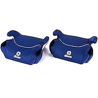 Diono Solana, No Latch, Pack of 2 Backless Booster Car Seats, Lightweight, Machine Washable Covers, Cup Holders, Blue