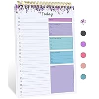 To Do List Notepad - To Do List Notebook for Work with 52 Sheets, Undated Daily Planner Perfect for Enhanced Productivity and Goal Achievement - Violet Whispers