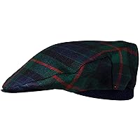 I Luv LTD Gunn Modern Tartan Flat Cap One Size Fits All Men Women Elastic Band Comfort Fit Scottish Made, Gunn Modern