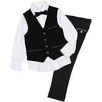 Isaac Mizrahi Boys' Velvet Vest Set, Sizes 4-16