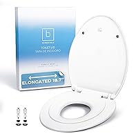 Benkstein Elongated Toilet Seat with Toddler Seat Built In - Toddler Toilet Seat Attachment - Potty Training Seat - Heavy Duty Soft Close Toilet Seat
