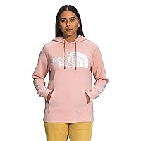 The North Face Womens Half Dome Pullover Hoodie Sweatshirt, Evening Sand Pink/TNF White, Medium