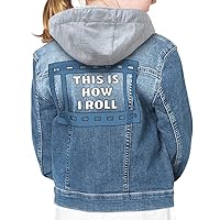 This Is How I Roll Kids' Hooded Denim Jacket - Photography Lovers Items - Best Gifts for Photography Lovers