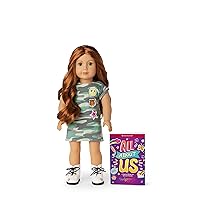 American Girl Truly Me 18-inch Doll #103 with Green Eyes, Red Hair, Light-to-Medium Skin, Camo T-shirt Dress, For Ages 6+