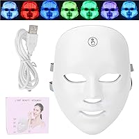 Photon Facial Beauty Device, 7 Modes Convenient Skin Tone Brightening LED Light Facial Beauty Device Wrinkles Reduction for Home Beauty Salon
