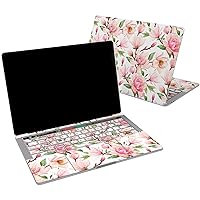 Vinyl Decal Skin Compatible for MacBook Pro 16 M1 13 M2 14 2021 Air 15 2023 Retina 2015 Air 13 Mac 12 Aesthetic Beauty Cover Cute Print Magnolia Nature Design Pink Sticker Laptop Garden