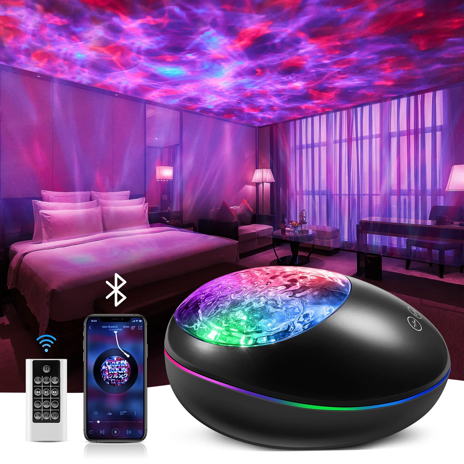 Mua One Fire Galaxy Projector for Bedroom, 8 White Noise Galaxy ...