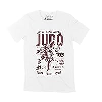 Men's Graphic T-Shirt Judo - Force and Courage - Fighter Eco-Friendly Limited Edition Short Sleeve Tee-Shirt