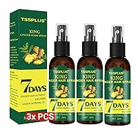 TSSPLUS Ginger Hair Spray,Hair Growth Serum,Hair Growth Treatment, Anti Hair Loss, Thinning, Balding, Repairs Hair 30ML (Pack_of 3)