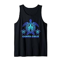 Santa Cruz California CA Ocean Blue Sea Turtle Souvenirs Tank Top