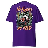 No Farmers, No Food Vintage Farming Graphic T-Shirt - Agriculture Lover Tee