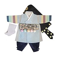 Hanbok Korea Boy Baby Traditional Clothing Dol Party 1 Age 1st Birthday Celebrations Light Blue osb01
