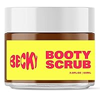 Booty Scrub | Natural Walnut Scrub + Exfoliator that targets Acne, Cellulite, Stretch Marks, Ingrown Hair, Bikini/Razor Bumps made for Butt, Thighs + Body