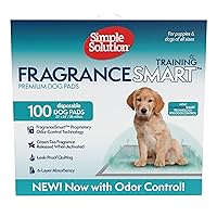 Simple Solution FragranceSmart™ Odor Control Puppy Training Pads | Green Tea Fragrance Odor Neutralizer with Wetness Indicator | 100 ct