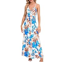 Women's Sundresses Fashion Sexy Solid Color Sleeveless Strap Dress Long Homecoming, S-XL