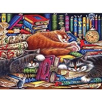 Cra-Z-Art - RoseArt - Puzzle Collector - The Old Book Shops Cats - 300 XL Piece Jigsaw Puzzle