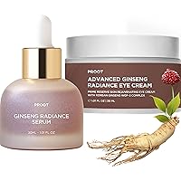 Ginseng Radiance Serum + Ginseng Eye Cream Bundle | 52.5% Ginseng Extract Skin Rejuvenating Face Serum & Eye Cream | Formulated with Ginseng Extract, Hyaluronic Acid, WGF Complex-3
