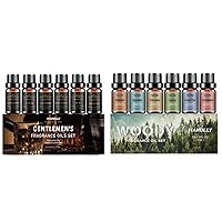 Fragrance Oils, Hanolly Premium Gentlemen's & Woody Scented Oils Gift Set, Essential Oils for Diffuser, Candle Making and Perfume