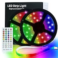 Led Strip Lights, 32.8Ft IP65 Waterproof RGB Light Strip Kits with Remote for Room, Bedroom, TV, Kitchen, Desk, Color Changing Led Strip SMD5050 with 3M Adhesive Tape, 12V Power Supply