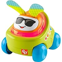 Fisher-Price DJ Buggy Baby Toy Car with Lights Music Sounds and Learning Songs for Crawling Play, Green