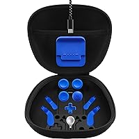 Complete Component Pack for Xbox Elite Controller Series 2 - Accessories Include 1 Carrying Case, 1 Charging Dock, 4 Thumbsticks, 4 Paddles, 1 Dpad, 1 Charging Cord and 1 Adjustment Tool(Blue)