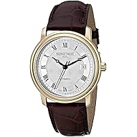 Frederique Constant Women's Stainless Steel Automatic Watch with Leather Strap, Brown, 20 (Model: FC-303MC3P5)