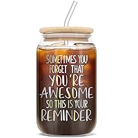 Inspirational Gifts for Women Mom Wife Sister Girlfriend Grandma for Christmas, Birthday, Valentines Day Friendship Gifts for Women - 16 Oz Can Glass