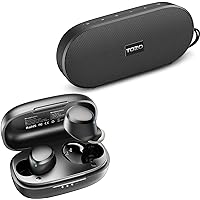 TOZO A1 Mini Wireless Earbuds Bluetooth 5.3 in Ear Light-Weight Headphones Black PA1 Bluetooth Speaker with 20w Stereo Sound Black