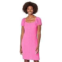 Tommy Hilfiger Women's Puff Sleeve Square Neck Puff Sleeve Dress