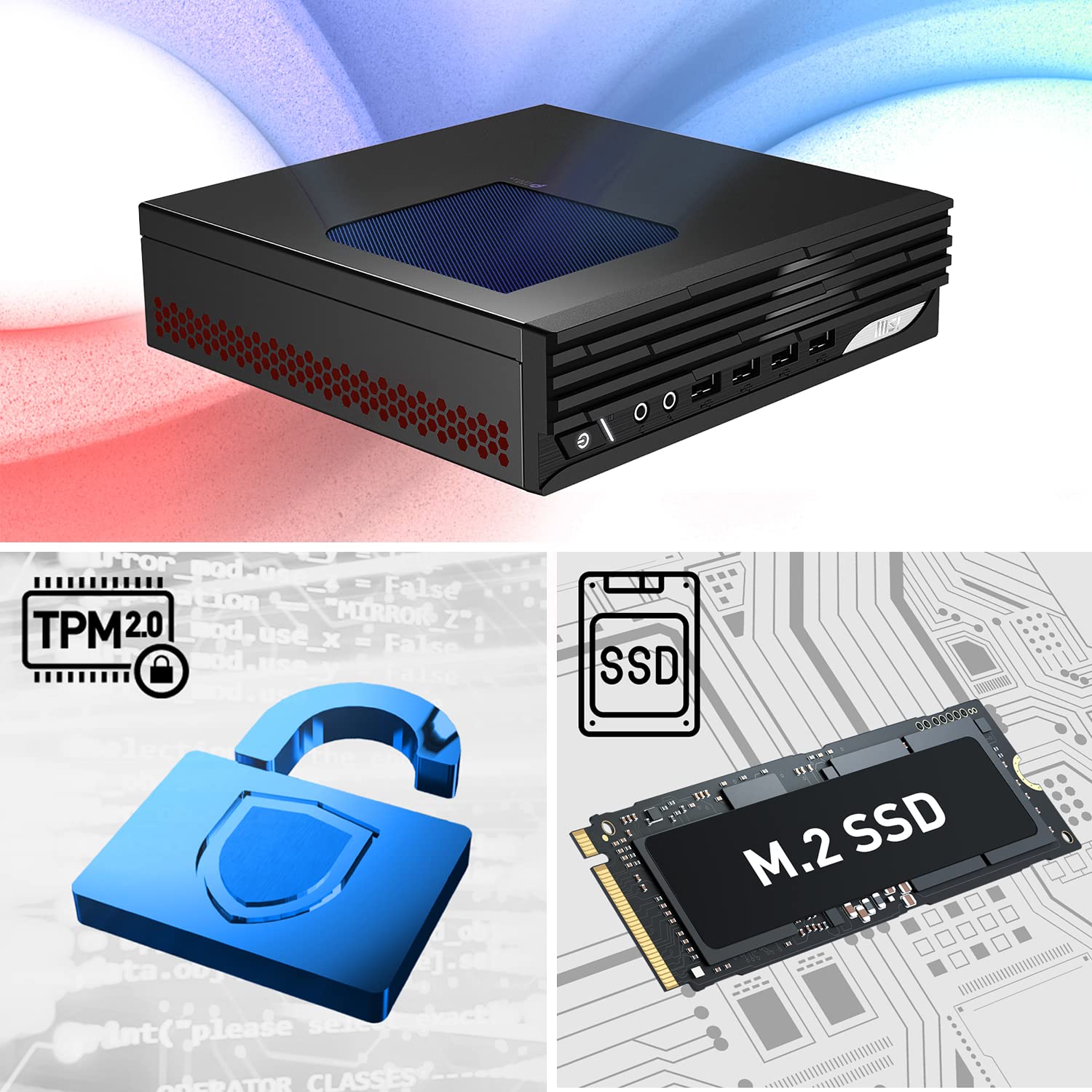 MSI PRO DP21 Desktop, Intel Core i7-13700, UHD 770, 8GB' Memory, 500GB SSD, WiFi 6 AX211, Windows 11 Home Plus (13M-499US)