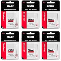 Waxed Dental Floss Bundle | Effective Plaque Removal, Extra Wide Cleaning Surface | Shred Resistance & Tension, Slides Smoothly & Easily , PFAS FREE | Cinnamon Flavored, 55 Yard (Pack of 6)