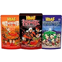 [Official Gilim HBAF] Korean Spicy Seasoned Almonds 3 Pack | Sweet & Spicy Tteokbokki & Hot Spicy Chicken Buldak Flavor & Green chili Chengyangmayo | Nutritious & Gluten Free | Movie Party Snack