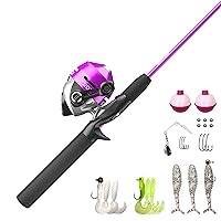 Zebco 202 Spincast Reel and Fishing Rod Combo, 5-Foot 6-Inch 2-Piece Fishing Pole, Size 30 Reel, Right-Hand Retrieve, Pre-Spooled with 10-Pound Zebco Line