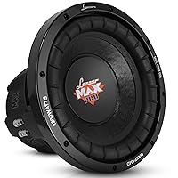 Lanzar 10in Car Subwoofer Speaker Non-Pressed Paper Cone, Stamped Plastic Basket, Dual 4 Ohm Impedance for Vehicle Audio Stereo Sound System MAXP104D,BLACK
